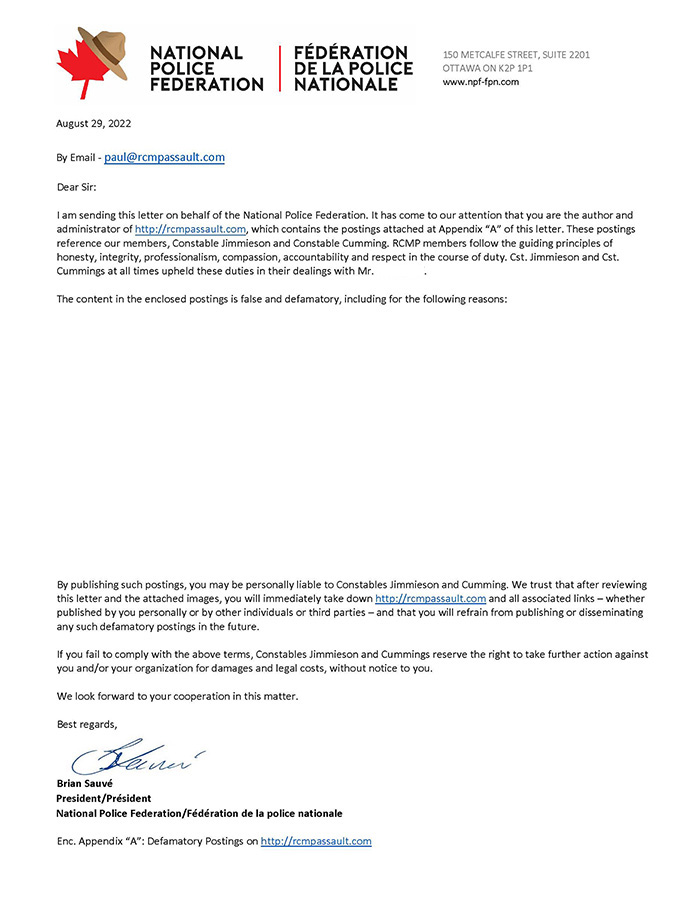 Brian Sauve President Canadian National Police Federation